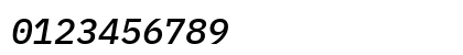 BlexMono Nerd Font Mono Italic Numeric Preview