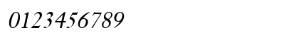 Bliss Italic Numeric Preview
