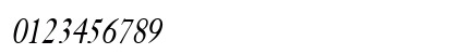 Bliss-Condensed Italic Numeric Preview
