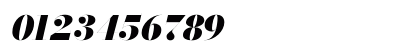 Bodoni* 72 Fatface Italic Numeric Preview