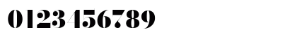Bodoni* 72 Fatface Regular Numeric Preview