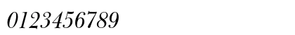 Bulmer Italic Numeric Preview