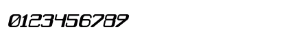 Caracas Italic Numeric Preview