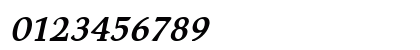 Carmine Bold Italic Numeric Preview