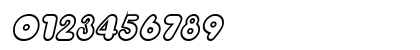 ChubbyOutline Bold Italic Numeric Preview