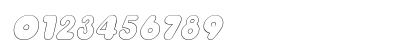 ChubbyOutline Italic Numeric Preview