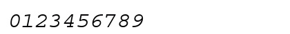 Courier Italic Numeric Preview