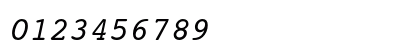 Courier 10 Pitch Italic Numeric Preview