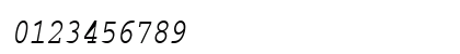 CourierCond Oblique Numeric Preview