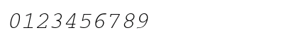 CourierMUN Italic Numeric Preview