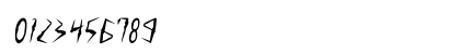 Creepflick Italic Numeric Preview