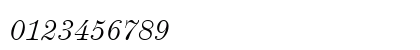 DeVinne BT Italic Numeric Preview