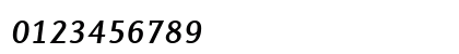Diverda Serif Com Medium Italic Numeric Preview