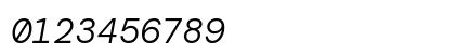 DM Mono Light Italic Numeric Preview