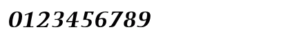 Ellington MT Std Bold Italic Numeric Preview
