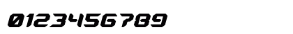 Energon Condensed Italic Numeric Preview