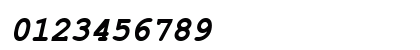 ER Kurier 1251 Bold Italic Numeric Preview