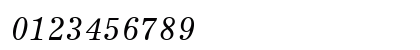 Excelsior Italic Numeric Preview