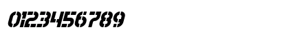Exostencil Italic Numeric Preview
