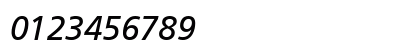 Frutiger 55 Roman Italic Numeric Preview