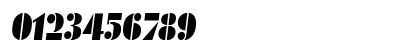 FutenaThinBlack Oblique Numeric Preview