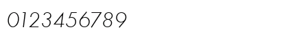 FuturaTEELig Italic Numeric Preview