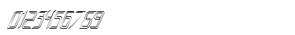 FZ DIGITAL 8 HOLLOW ITALIC Normal Numeric Preview