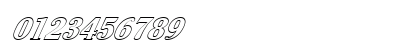 FZ ROMAN 40 HOLLOW ITALIC Normal Numeric Preview