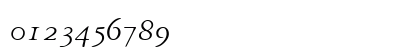 GaramondRepriseOSSSK Italic Numeric Preview