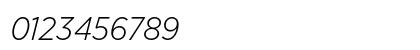 Gotham Narrow Light Italic Numeric Preview
