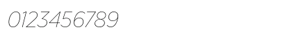 Gotham Narrow Thin Italic Numeric Preview