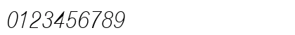 Gothic720 Lt BT Light Italic Numeric Preview
