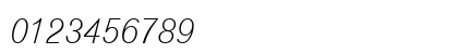 Gothic720 Lt BT Light Italic Numeric Preview