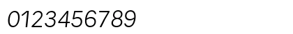 Gravity Book Italic Numeric Preview