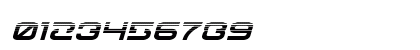 Gunrunner Halftone Italic Numeric Preview