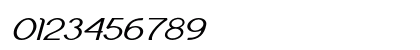 Halifax Expanded Italic Numeric Preview
