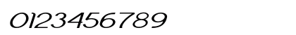 Halifax Extra-expanded Italic Numeric Preview