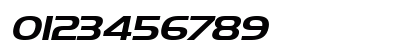 Hanzel-Wide Italic Numeric Preview