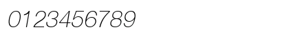HelveNueThin Oblique Numeric Preview
