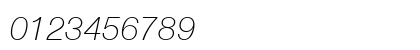 Helvetica Neue LT Com 36 Thin Italic Numeric Preview