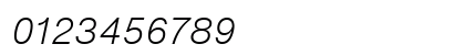SemiLight Italic Numeric Preview