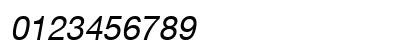 HelvNueDemi Oblique Numeric Preview
