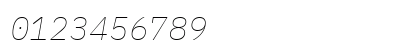 IBM Plex Mono Thin Italic Numeric Preview