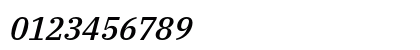 IBM Plex Serif Medium Italic Numeric Preview