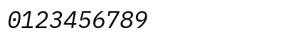 iMWritingMonoS NF Italic Numeric Preview