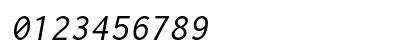 Inconsolata LGC Italic Numeric Preview