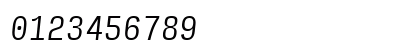 Input Mono Condensed Light Italic Numeric Preview
