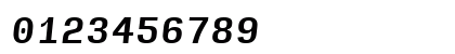 Input Sans Condensed Bold Italic Numeric Preview