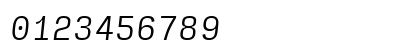 Input Sans Condensed Light Italic Numeric Preview