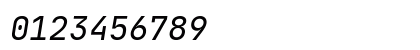 JetBrainsMono Nerd Font Mono Italic Numeric Preview